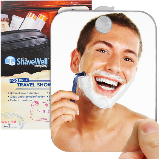 Shave Well Company Fog-Free Travel Mirror for Shaving