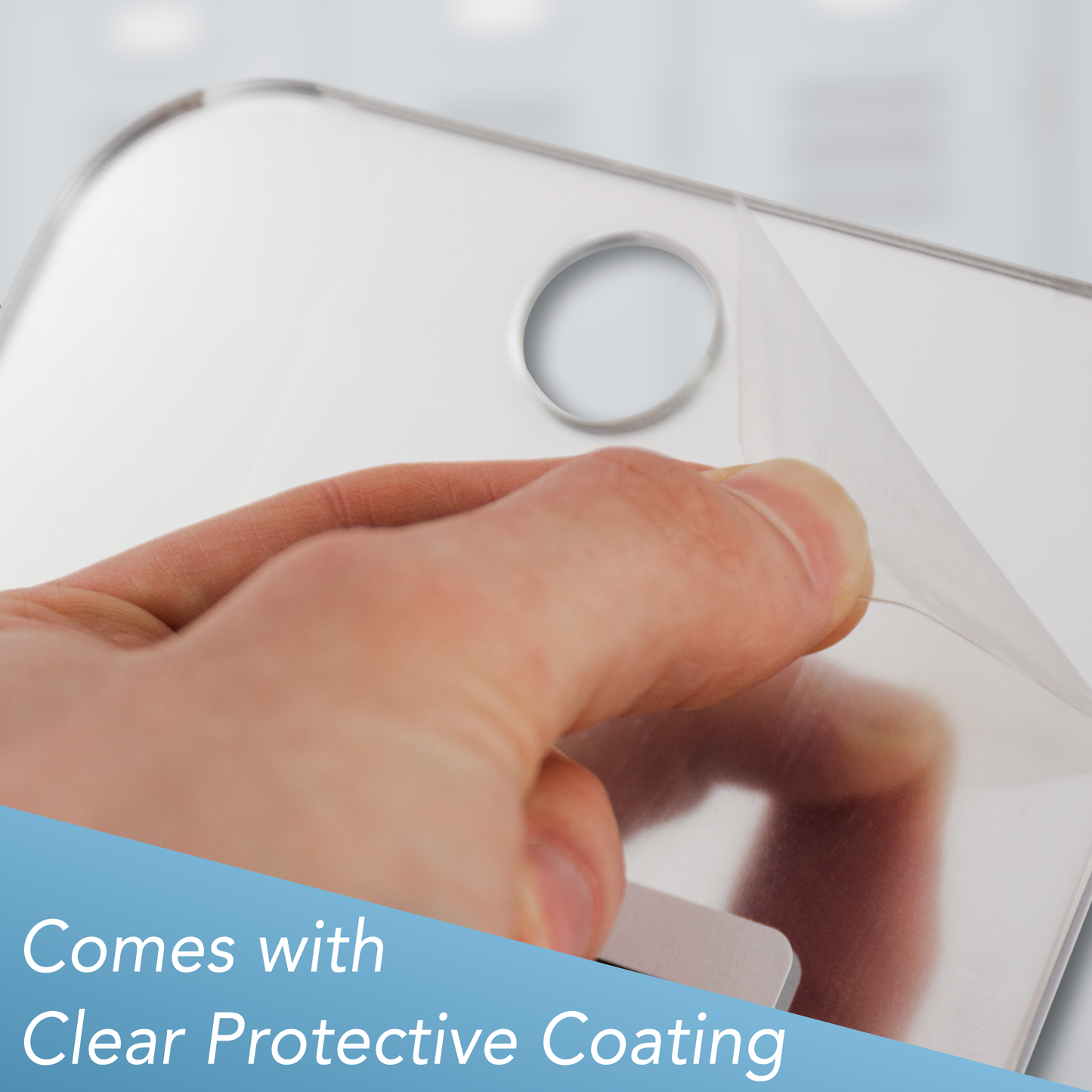 The Shave Well Company Locker Mirror for School, Office, Work with Adhesive Hanging Hook