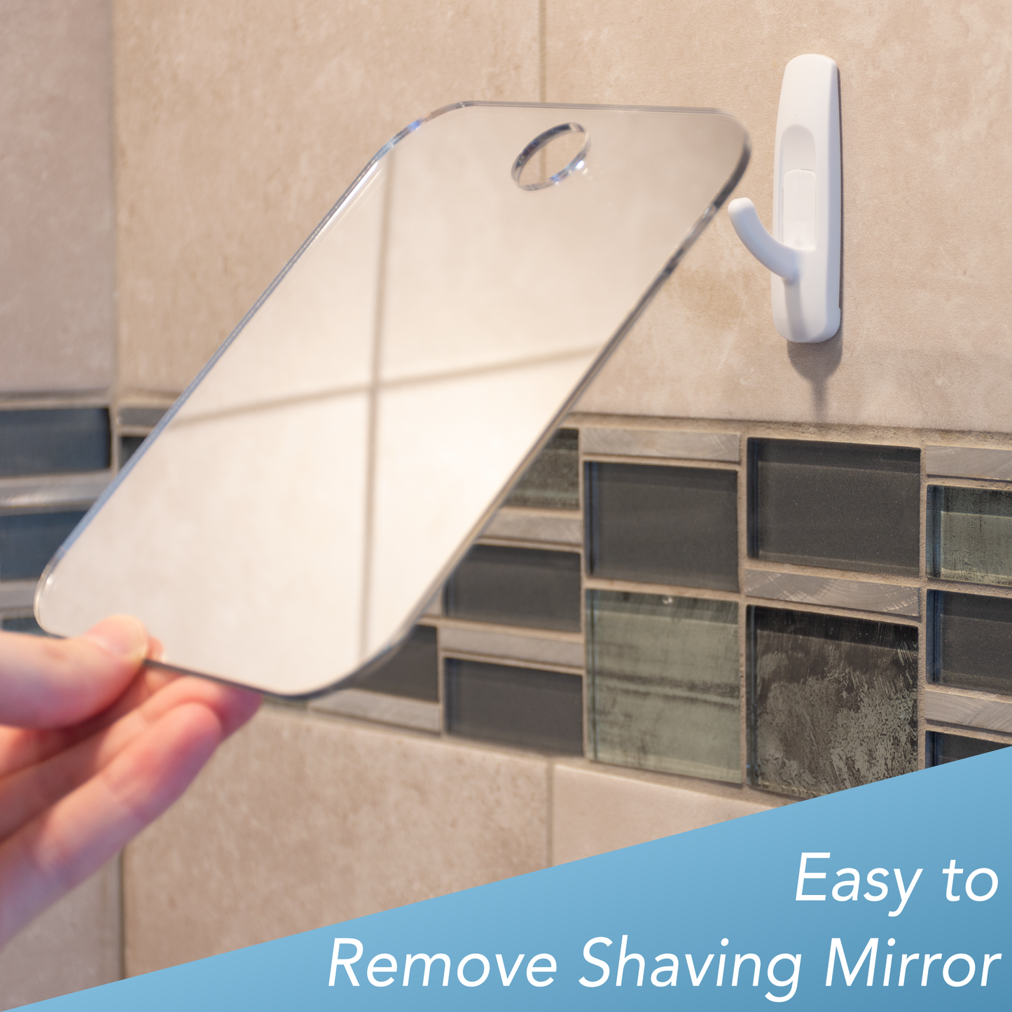 Shave Well Deluxe Anti-Fog Shower Mirror