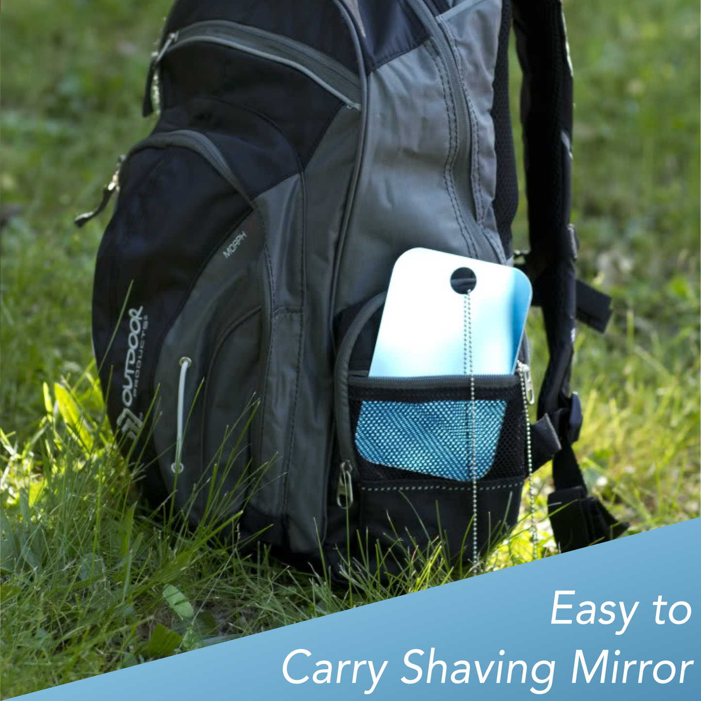 Shave Well Company Camping Mirror for Shaving, Signaling. Makeup